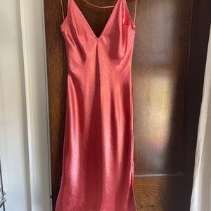 Shiny Pink Express Midi Dress